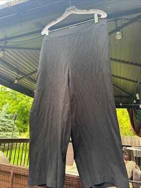 Anne Klein Black Wide-Leg Dressy Capris
